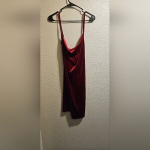SHEIN Burgundy Backless Dress